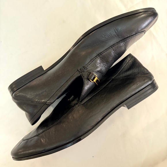 ZARA Men's Black Leather Horsebit Loafers Size 44 EU / 11 US Slip On Shoes - Picture 6 of 9